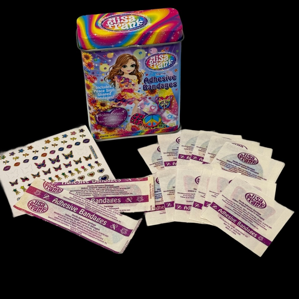 Lisa Frank Rainbow Tin with Purple and Pink Accents